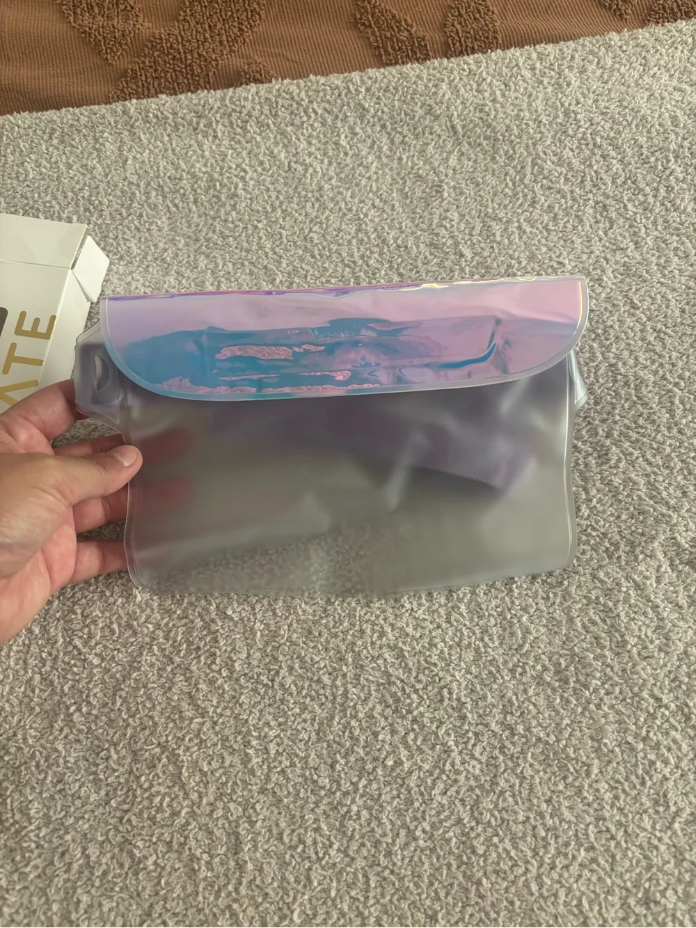 Case-Mate Waterproof Phone Belt Bag in soap bubble iridescent